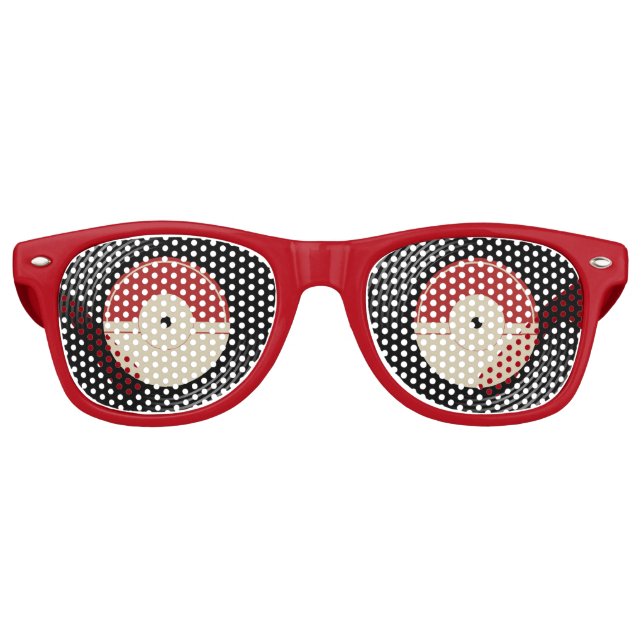 Retro Vinyl Record Party Sunglasses – Music Theme  Partybrille (Vorderseite)