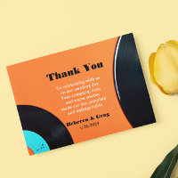 Retro Vinyl Record Wedding Foto Vielen Dank