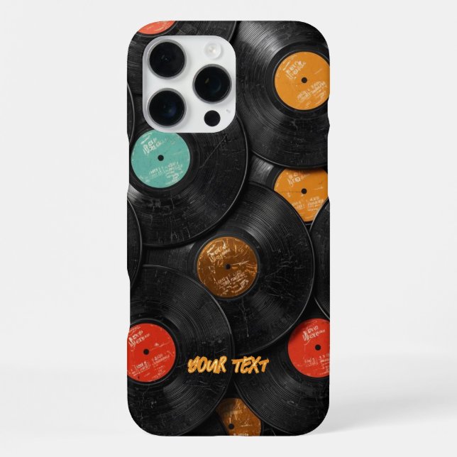 Retro-Vinyl-Sammler-DJ-Geschenk iPhone Hülle (Rückseite)