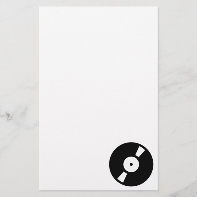 Retro-Vinyl-Schallplatte Briefpapier (Vorderseite)