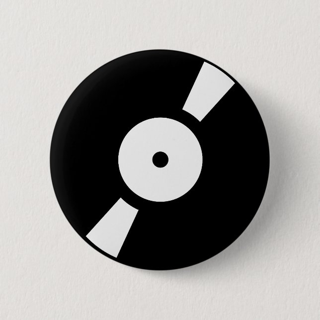 Retro-Vinyl-Schallplatte Button (Vorderseite)