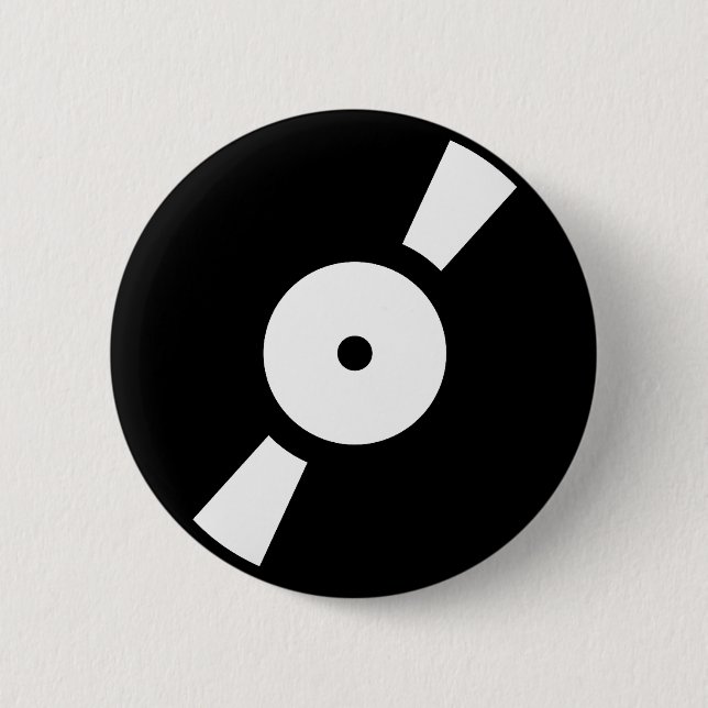 Retro-Vinyl-Schallplatte Button (Vorderseite)