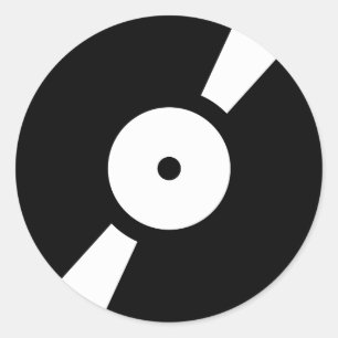 Retro-Vinyl-Schallplatte Runder Aufkleber