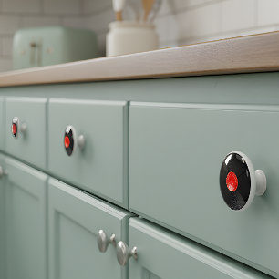 Retro-Vinyl-Schallplatten-Keramik-Schubladengriff Keramikknauf