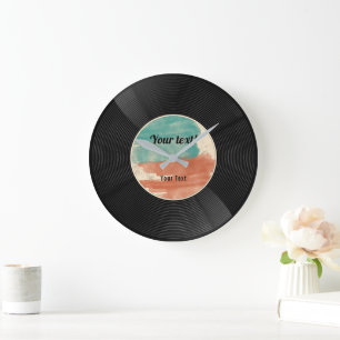 Retro-Vinyl-Schallplatten-Musik-Album Große Wanduhr