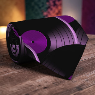 Retro-Vinyl-Schallplatten-Popkultur-Krawatte Schli Krawatte