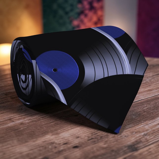 Retro-Vinyl-Schallplatten-Popkultur-Schlips Krawat Krawatte (Von Creator hochgeladen)