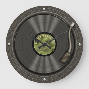 Retro-Vinyl-Schallplatten-Wanduhr Große Wanduhr