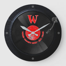 Retro-Vinyl-Schallplatten-Wanduhr mit individuelle