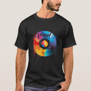Retro-Vinyl-Schallplattenspieler Vintage-Plattensp T-Shirt