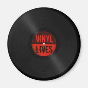 Retro Vinylleben Magnet