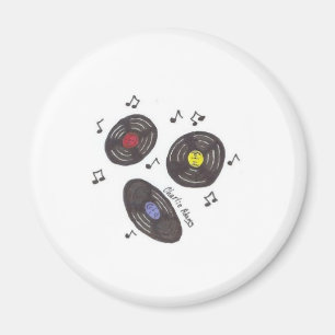 Retro VinylPlatten Magnet