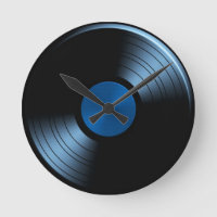 Retro VinylRekordalbum im Blau