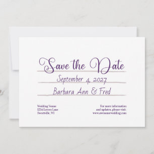 Retro-Violett-Vibes-Kassette Termin vormerken Save The Date
