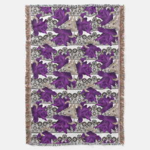 Retro, violette Rosen Decke