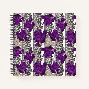 Retro, violette Rosen Notizbuch