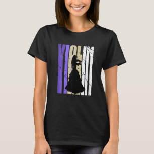 Retro Violine Silhouette Teenage Großtögh T-Shirt