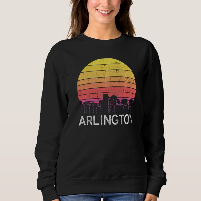 Retro Virginia Arlington Skyline Vintage Urban Bui Sweatshirt (Vorderseite)