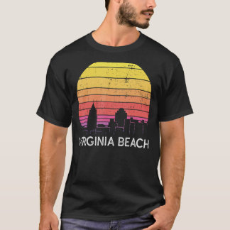 Retro Virginia Virginia Beach Skyline Vintag Urba T-Shirt