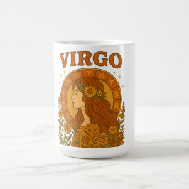 Retro Virgo Zodiac Boho Floral Astrology  Kaffeetasse