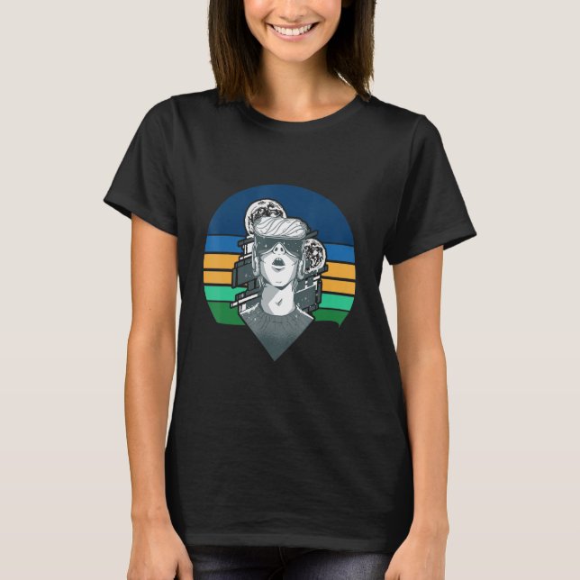 Retro Virtual Reality VR Goggles T-Shirt (Vorderseite)