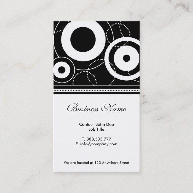 Retro Visitenkarten Visitenkarte (Vorderseite)