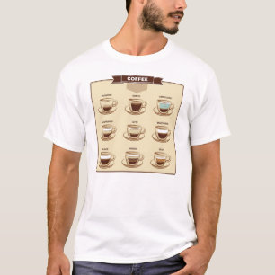 Retro-Visuelle Kaffeekarte T-Shirt