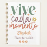 Retro "Vive Cada Momento" Inspiration Zitat Planer<br><div class="desc">Retro "Vive Cada Momento" Inspirational Quote Planner für sie.</div>