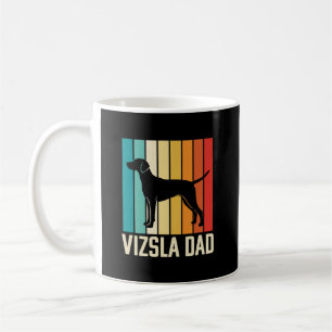 Retro Vizsla Vater Hund Silhouette Kaffeetasse
