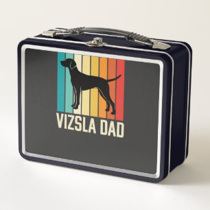 Retro Vizsla Vater Hund Silhouette Metall Brotdose