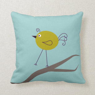 Retro-Vogel-Dekokissen Kissen