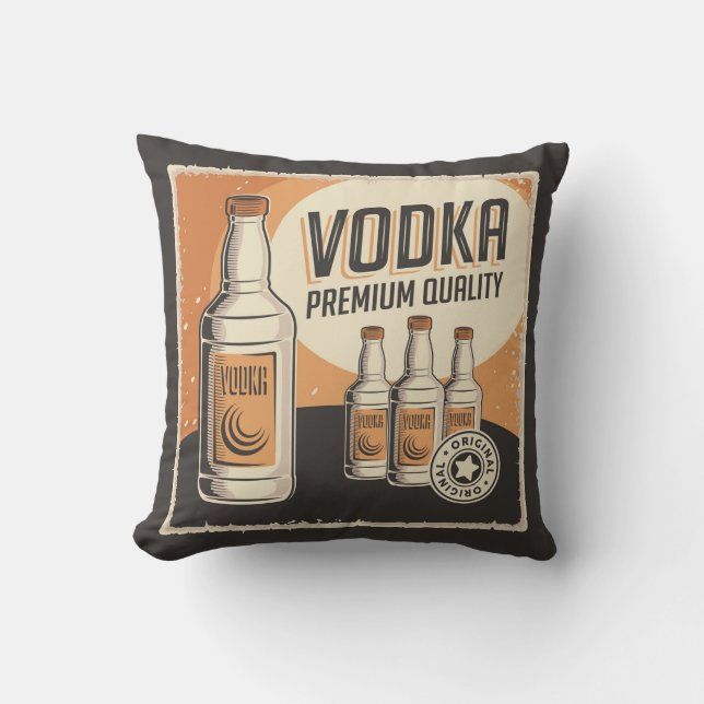 Retro Voka Party Throw Kissen (Vorderseite)