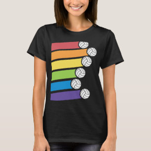 Retro Volleyball Rainbow Volleyball Team Trainer S T-Shirt
