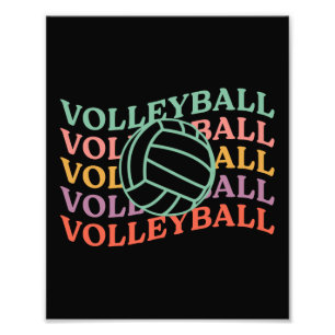 Retro Volleyball Sport Fotodruck