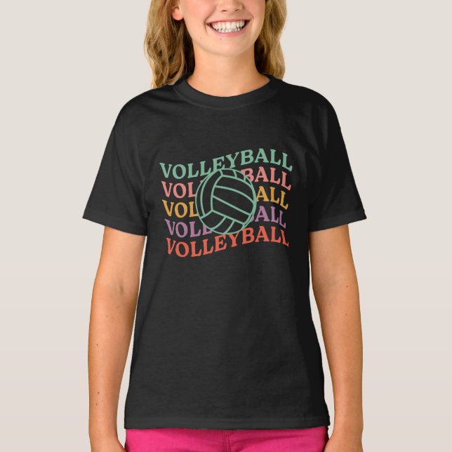Retro Volleyball Sport T-Shirt (Vorderseite)