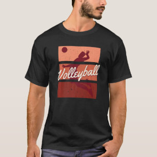 Retro-Volleyball-Sportspieler-Trainer-Vintage-Stra T-Shirt