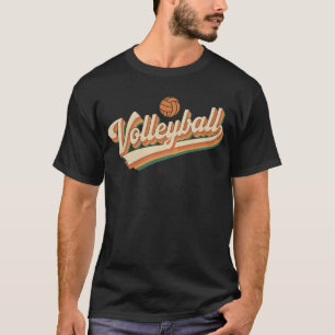 Retro Volleyball Typografie Vintage Sportgestaltun T-Shirt