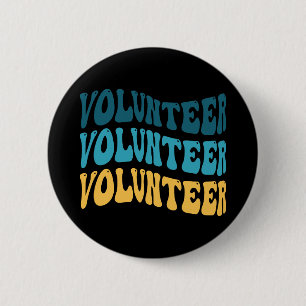Retro Volunteer Button
