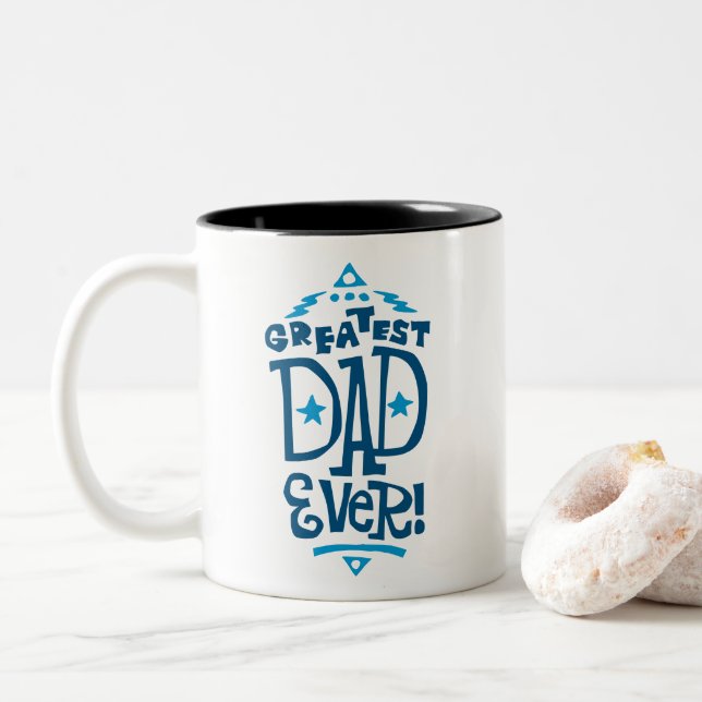 Retro vom Typ Bester Vater seit Tasse (Mit Donut)