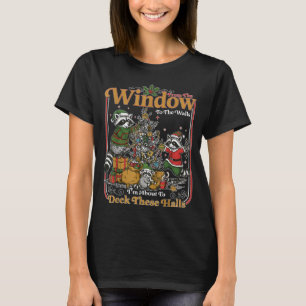 Retro von den Fenstern bis zu den Wänden Lustiger T-Shirt
