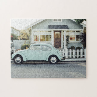 Retro-Vorstadt-Auto Puzzle