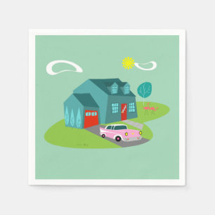 Retro Vorurban House Paper Napkins Serviette