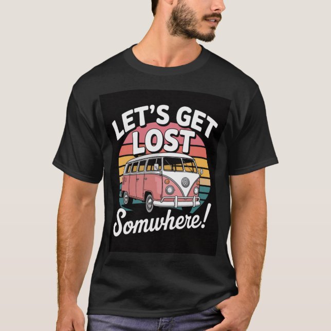 Retro VW Bus Adventure T-Shirt (Vorderseite)