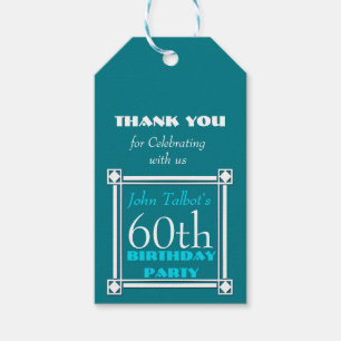 Retro W 60. Geburtstag Personalisiertes Geschenk T Geschenkanhänger