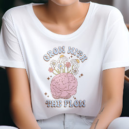 Retro wächst mit den strömenden psychischen Gesund T-Shirt