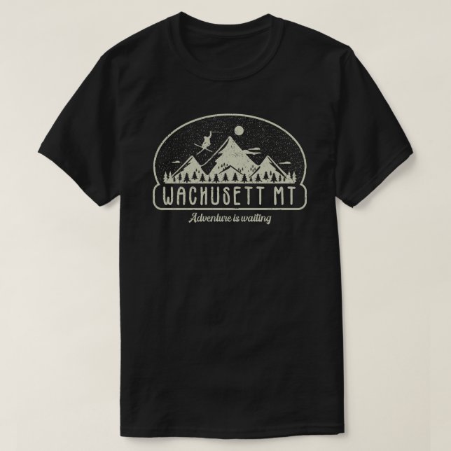 Retro Wachusett Mountain Ski T - Shirt (Design vorne)