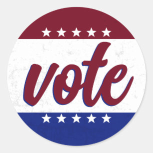 Retro-Wahl Runder Aufkleber