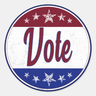 Retro-Wahl Runder Aufkleber