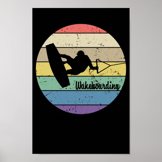 Retro-Wakeboarding Poster (Vorne)