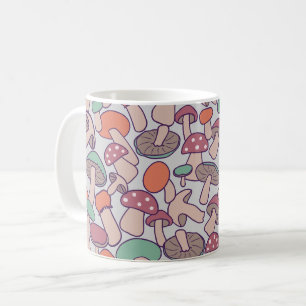 Retro-Wald-Pilze-Sammeln Herbst-Mycelium Kaffeetasse